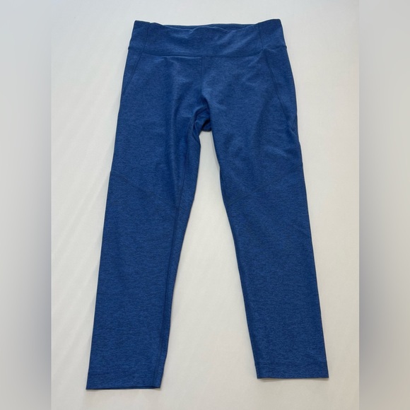 Outdoor Voices Women Legging Size Large Blue Wide Waistband Pull On Stretch Pant - Picture 3 of 11